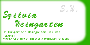 szilvia weingarten business card